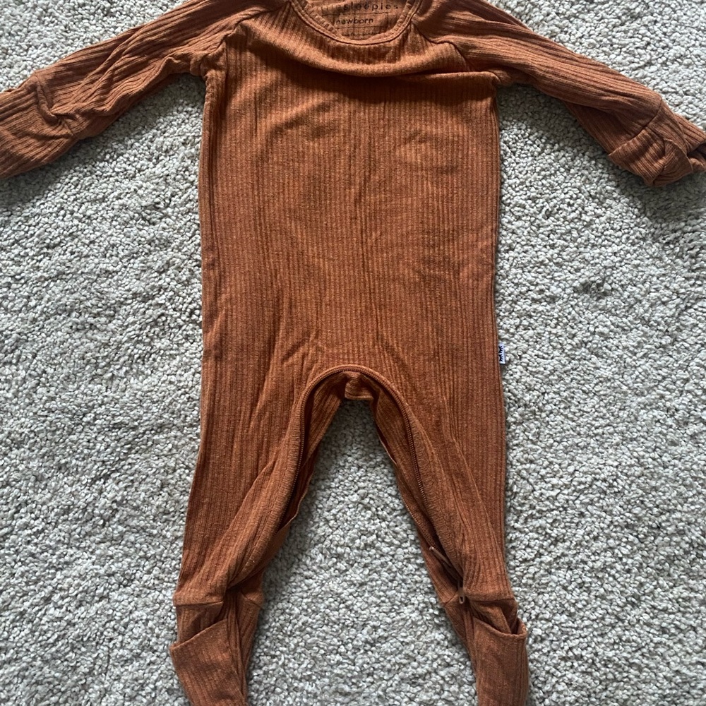 Little Sleepies Warm Brown Footie
